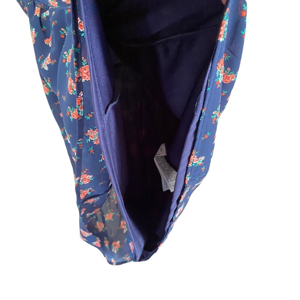 Forever 21 y2k Floral Mini Dress Romper lined M zip up back sundress - Picture 3 of 6